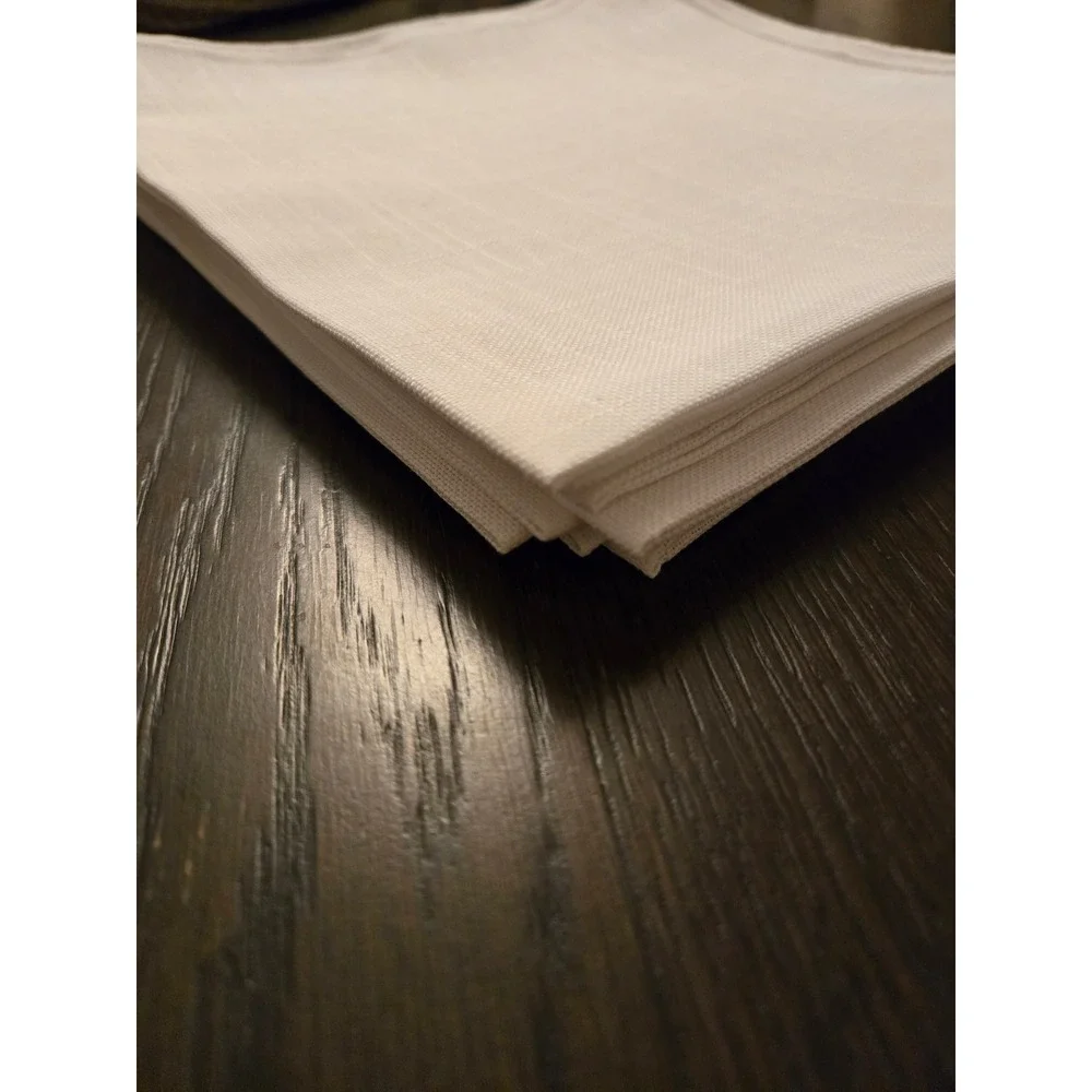 Set of 8‎ Vintage White Napkins Approx. 19